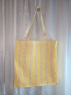 Woven Yellow Tote Bag - Unbranded